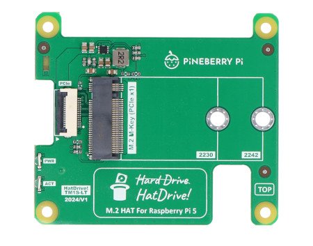 Pineberry Pi HatDrive! Top Lite - adapter NVMe 2230, 2242 do Raspberry Pi 5
