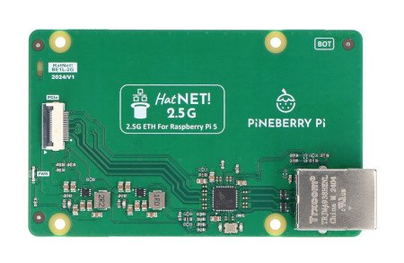 Pineberry Pi HatNET! 2.5G - nakładka Ethernet do Raspberry Pi 5