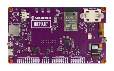 Inkplate 5 - wyświetlacz e-paper 5,2'' 960 x 540 px - ESP32 - zgodny z Arduino - Soldered 333255