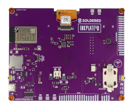 Inkplate 6COLOR - moduł z wyświetlaczem e-paper 600x448px - ESP32 - do Arduino - Soldered 333238