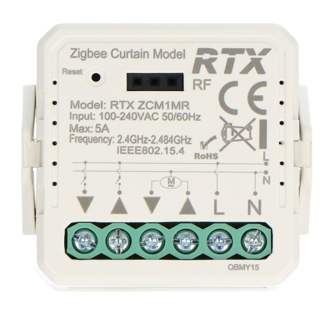 Tuya - sterownik rolet ZigBee dopuszkowy - aplikacja Android / iOS - RTX ZCM1MR