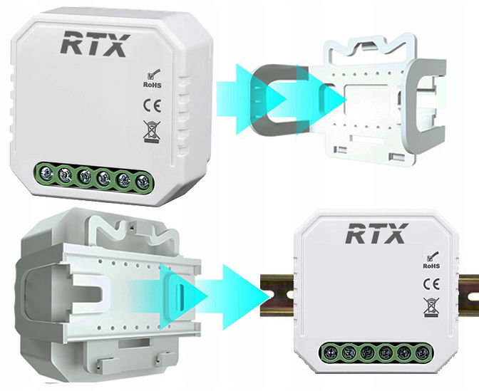 Tuya - przekaźnik beznapięciowy 12 V / 230 V - ZigBee - aplikacja Android / iOS - RTX ZRS1-DCMR