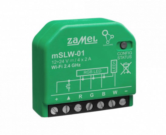 Zamel Supla mSLW-01 - sterownik LED RGBW WiFi - aplikacja Android / iOS