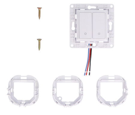 Shelly Wall Switch 2 - inteligentny włącznik ścienny - 2 przyciski - biały