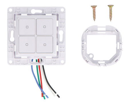 Shelly Wall Switch 4 - inteligentny włącznik ścienny - 4 przyciski - biały