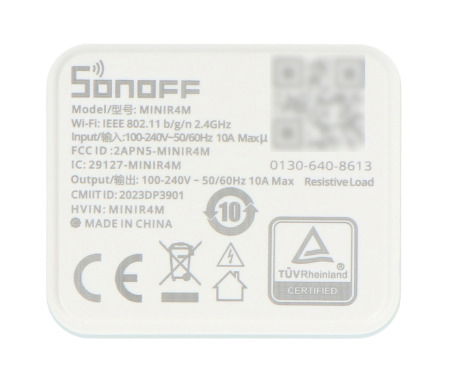 Sonoff Mini R4M - inteligentny dopuszkowy przekaźnik 240 V WiFi - Matter - aplikacja Android / iOS