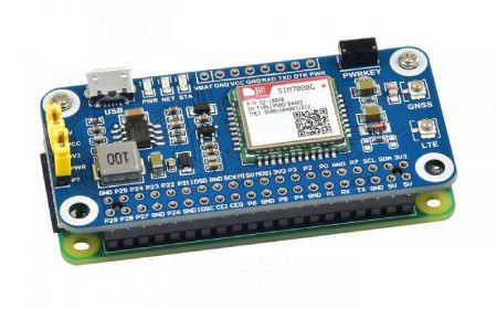 NB-IoT / Cat-M (eMTC) / GNSS HAT - SIM7080G - nakładka do Raspberry Pi - Waveshare 17693