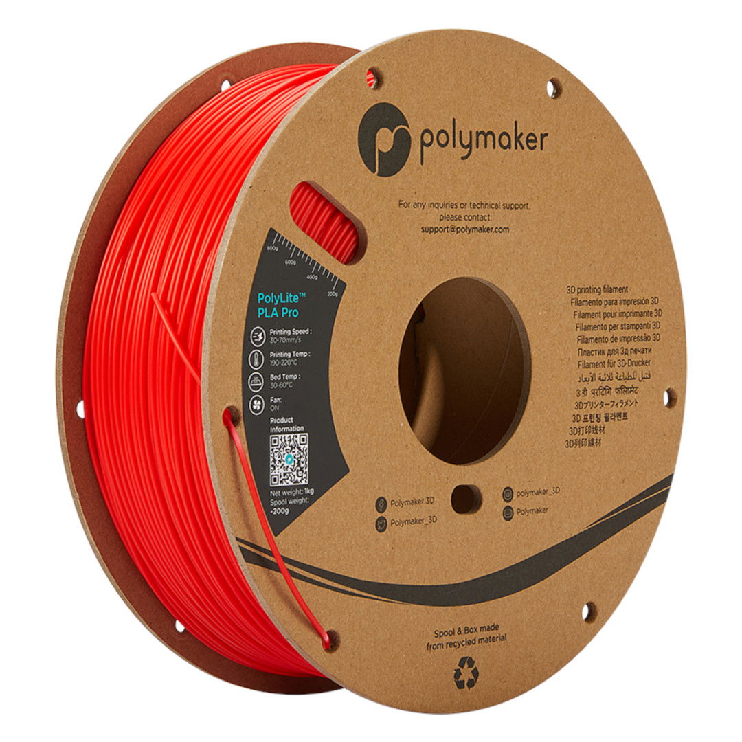 Filament Polymaker PolyLite PLA Pro 1,75 mm 1 kg - Red