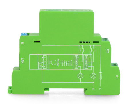 Schemat podłączenia Shelly Pro Dimmer 2PM