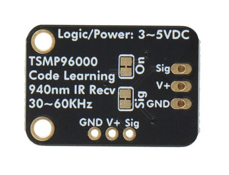 TSMP96000 Code Learning - odbiornik podczerwieni IR 20 - 60 kHz - STEMMA JST PH 2 mm - Adafruit 5970