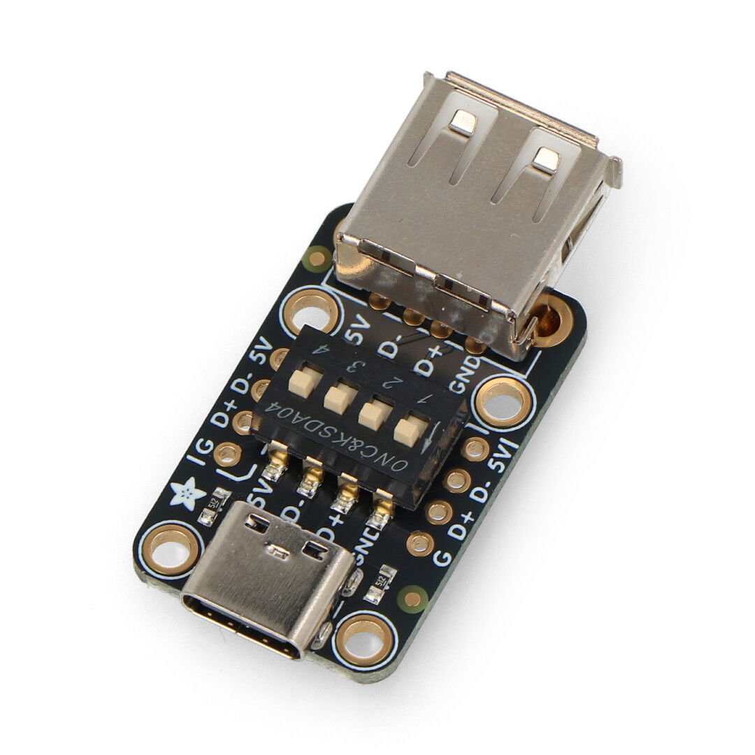 Konwerter USB typu A na USB typu C z przełącznikiem DIP - Adafruit 5972