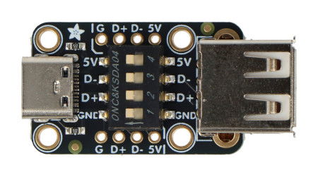 Konwerter USB typu A na USB typu C z przełącznikiem DIP - Adafruit 5972