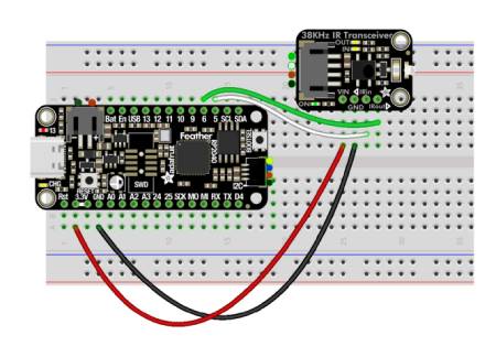 Moduł z nadajnikiem i odbiornikiem podczerwieni - 940 nm + 38 KHz - STEMMA JST PH 2 mm - Adafruit 5990