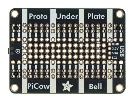 PiCowBell Proto Under Plate - płytka prototypowa do Raspberry Pi Pico - STEMMA QT - przycisk reset  - Adafruit 5905