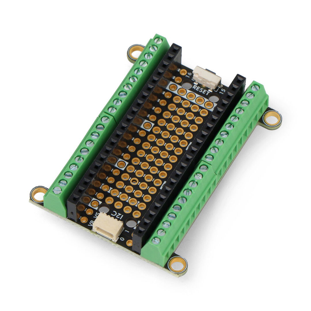 Terminal PiCowbell - nakładka do Raspberry Pico / Pico W - złącza śrubowe - przycisk reset - STEMMA QT - Adafruit 5907