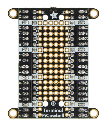 Terminal PiCowbell - nakładka do Raspberry Pico / Pico W - złącza śrubowe - przycisk reset - STEMMA QT - Adafruit 5907