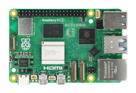 Piąta wersja Raspberry Pi rzut z góry