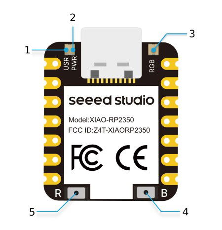 Seeed Xiao RP2350 - ARM Cortex M33 + Hazard3 RISC-V - Seeedstudio 102010550