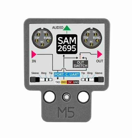 MIDI - moduł sterowania i syntezy dźwięku - SAM2695 - moduł rozszerzeń Unit - M5Stack U187