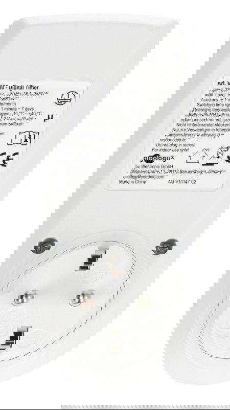 Programator czasowy cyfrowy 230V 3680W IP20 - Goobay 64900