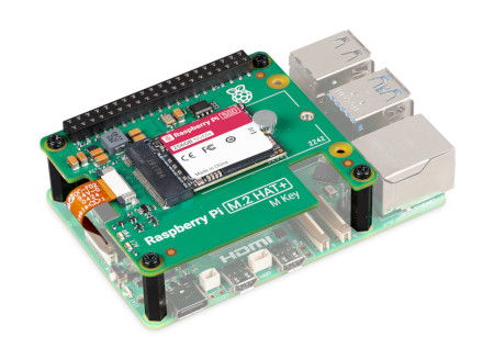 Dysk wraz z nakładką Raspberry Pi M.2 HAT+