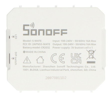 Sonoff S-MATE - inteligentny przełącznik WiFi - aplikacja Android / iOS