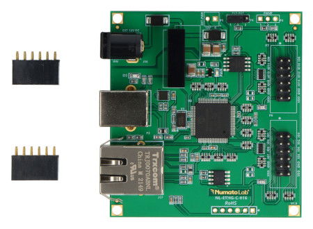 Numato Lab - 16-kanałowy moduł Ethernet GPIO z wejściami analogowymi - złącza na górze - NLETHGC016-HA