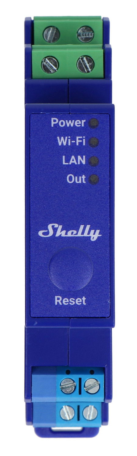 Shelly Pro Dimmer 0/1 - 10 V PM - 1-kanałowy sterownik oświetlenia WiFi na szynę DIN