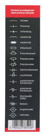 Lesezeichen mit Symbolen grundlegender elektronischer Bauteile - 1 Stück - Botland