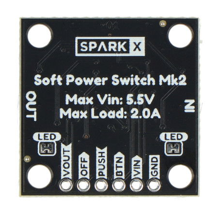 Soft Power Switch Mk2 - przełącznik zasilania ze złączem JST 2 mm - SparkFun SPX-25365