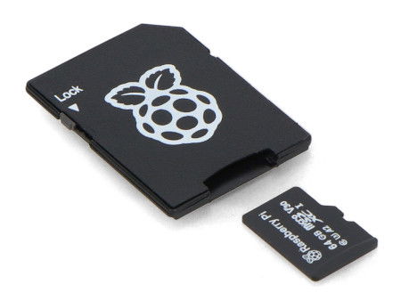 Karta pamięci Raspberry microSD 64 GB 100 MB/s klasa A2 z systemem Raspberry Pi OS - z adapterem oraz etui w zestawie