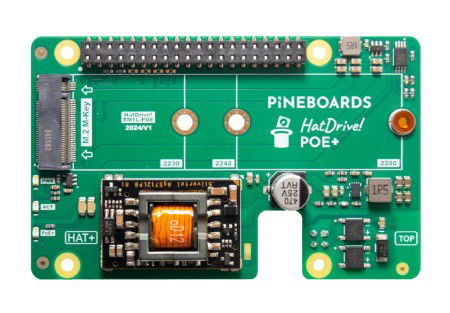 Pineboards HatDrive! PoE+ - nakładka zasilająca PoE z adapterem adapter NVMe do Raspberry Pi 5