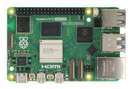 Piąta wersja Raspberry Pi rzut z góry