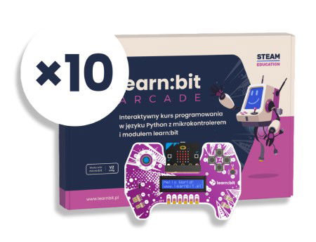 learn:bit Arcade - kurs programowania w języku Python - zestaw z 10 modułami micro:bit - pakiet klasowy