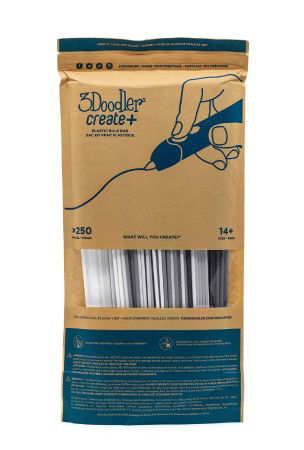 Filament 3Doodler Create+ ABS 3 mm - 250 sztuk - GreyScale