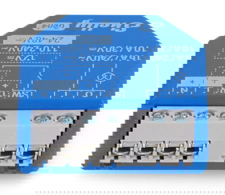 Shelly 1 Gen4 - przekaźnik WiFi/Bluetooth/ZigBee/Matter 16A - aplikacja Android/iOS