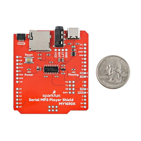 Serial MP3 Player Shield - nakładka dla Arduino - SparkFun DEV-28021