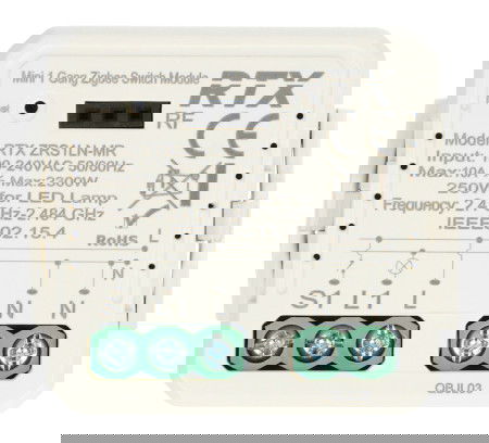 Tuya - jednokanałowy mini przekaźnik 10A - ZigBee - aplikacja Android/iOS - RTX ZRS1LN-MR