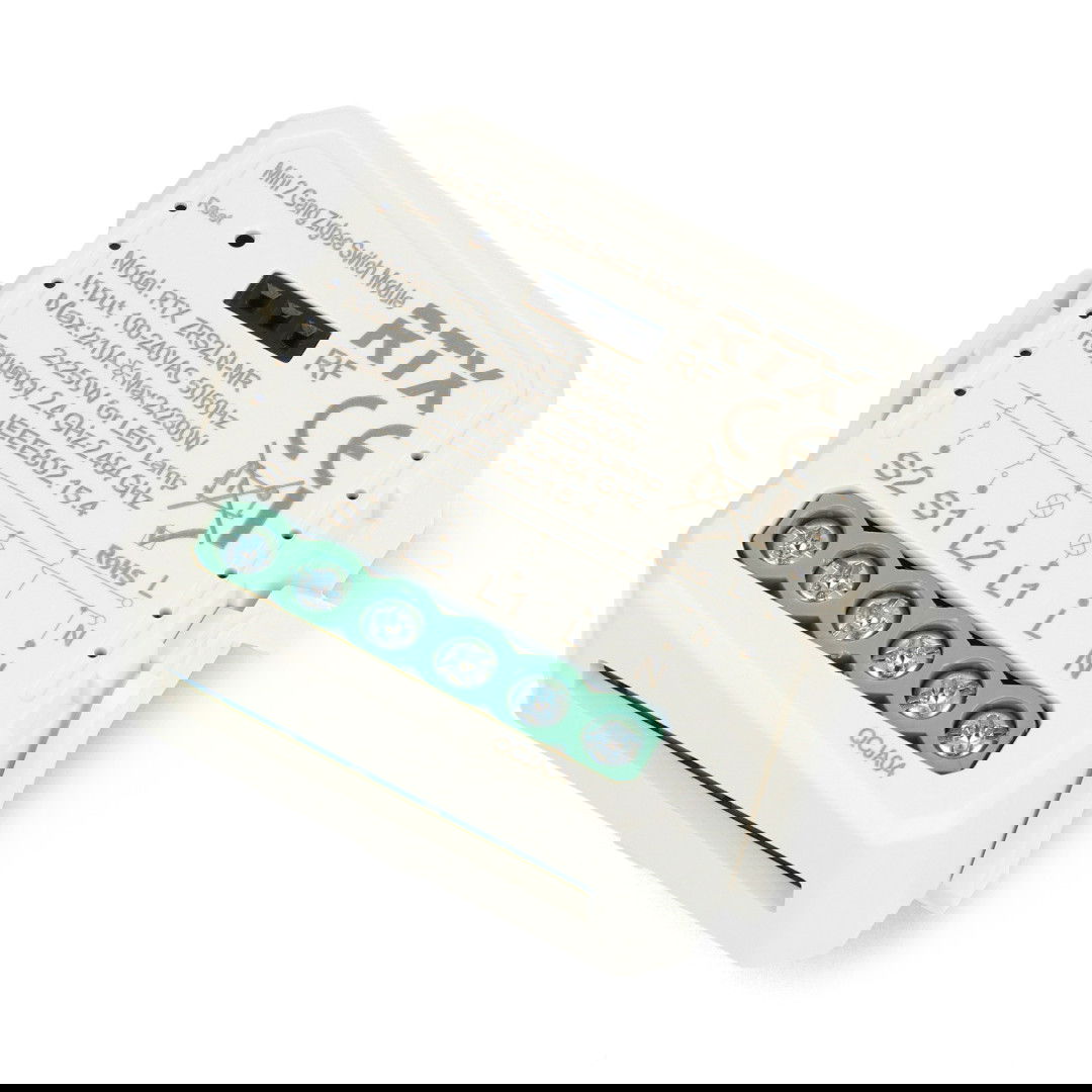 Tuya - dwukanałowy mini przekaźnik 10 A - ZigBee - aplikacja Android / iOS - RTX ZRS2LN-MR