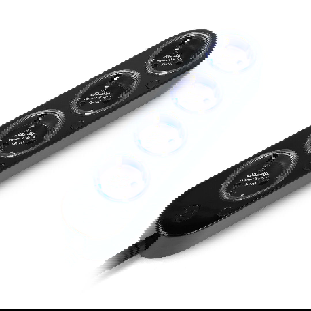 Shelly Power Strip 4 Gen4 - Inteligentna listwa zasilająca - czarna