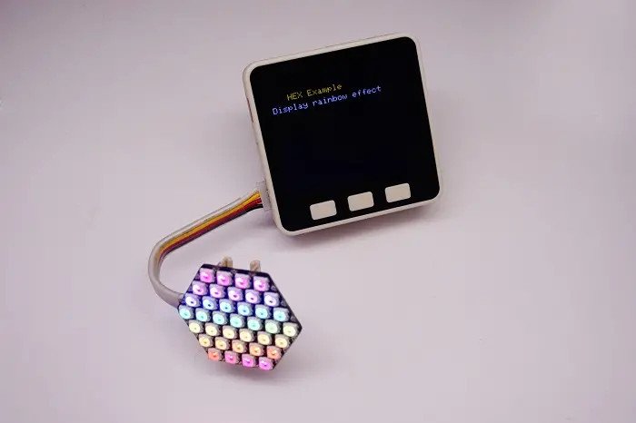 Sechseckige RGB-LED-Platine - Modul für M5Stack.