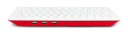 Klawiatura przewodowa USB dla Raspberry Pi 4B/3B+/3B/2B oficjalna - czerwono-biała