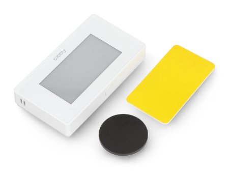 Weißes Qualitätssensor-Kit mit Display.