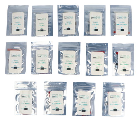 Die einzelnen Elemente wurden sortiert und in praktischen Aufbewahrungsbeuteln mit Zippverschluss verpackt.