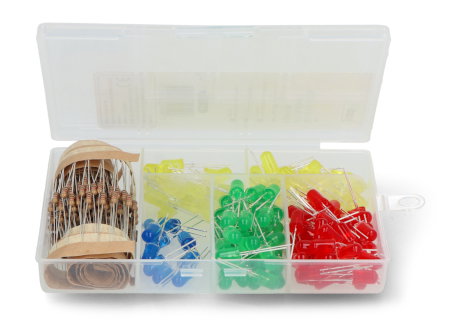 5-mm-LED-Dioden-Set – justPi – 160 Stück mit Widerständen + Organizer
