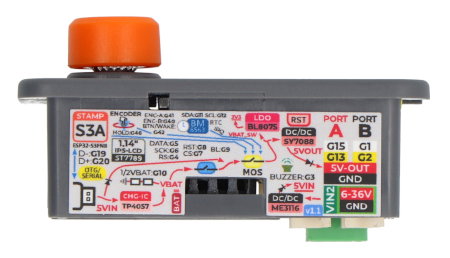 DinMeter v1.1 – 1/32 DIN-Standard-Entwicklungsmodul – M5Stamp S3 – M5Stack K134