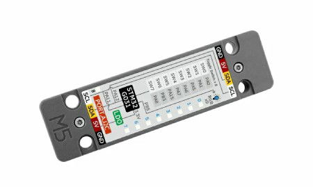 ByteSwitch - 8 przełączników + 9 diod WS2812C RGB - STM32G031 - moduł rozszerzeń Unit - M5Stack U191