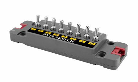 ByteSwitch - 8 przełączników + 9 diod WS2812C RGB - STM32G031 - moduł rozszerzeń Unit - M5Stack U191