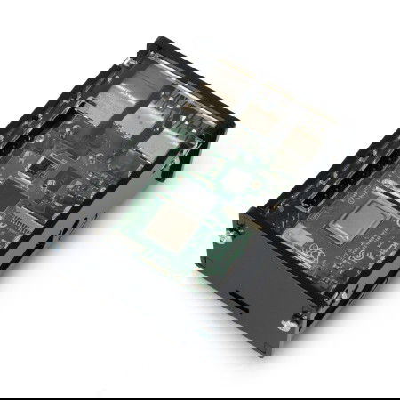 Obudowa do Raspberry Pi 4B z regulowanym mocowaniem na kamerę - czarna