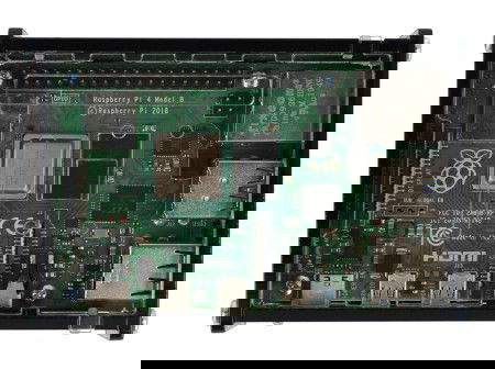 Obudowa do Raspberry Pi 4B z regulowanym mocowaniem na kamerę - czarna